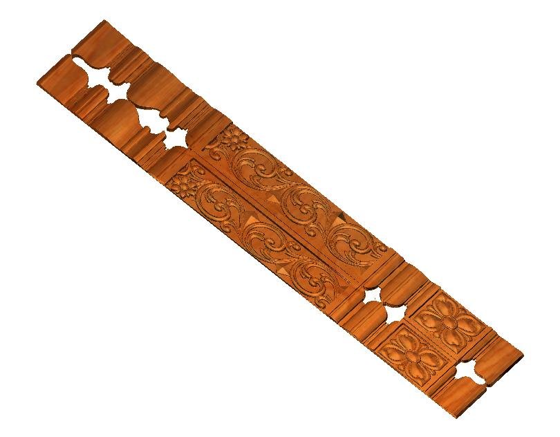 Piller - PILLER-03 Elegant Floral Embossed Architectural Column 3D Model